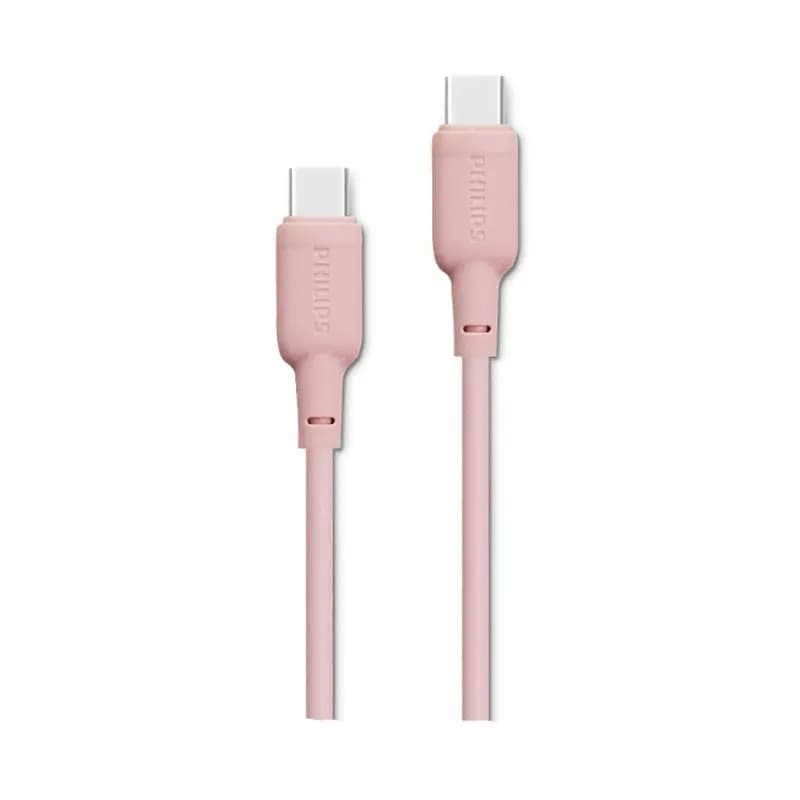 کابل شارژ USB-C to USB-C فیلیپس مدل DLC6541 با طول 1.2 متر توان 60 وات — تصویر ۲