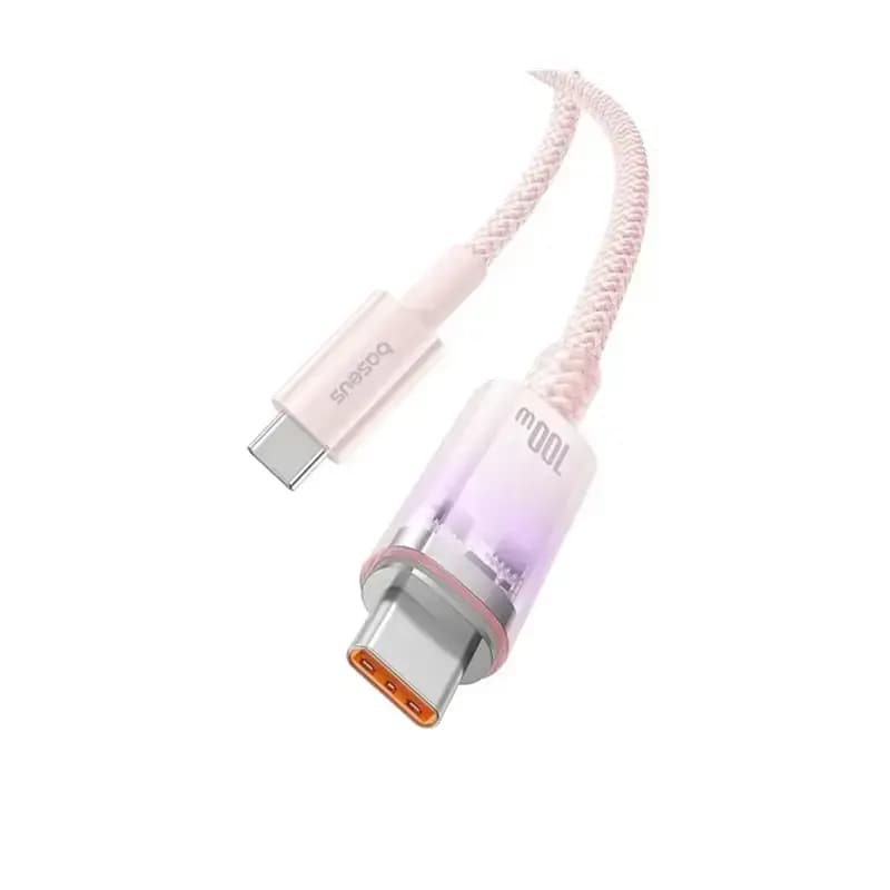 کابل شارژ Type-C to Type-C باسئوس مدل Explorer Series Smart Temperature با طول 2 متر 100 وات — تصویر ۸