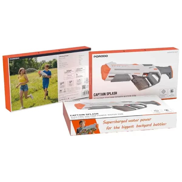 تفنگ آب‌پاش برقی با مکش آب و مخزن 350 میلی لیتر پرودو مدل Porodo Captain Splash Electric Suction Power Water Gun with 350ml Water Tank Capacity — تصویر ۳