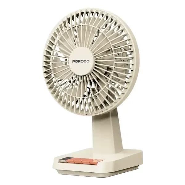 پنکه رومیزی قابلحمل پرودو مدل Porodo Lifestyle Chillo Portable Desk Fan with Oscillating Function & Indicator Lights — تصویر ۲