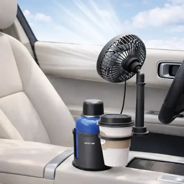 پنکه و جا لیوانی ۲ در ۱ خودرو گرین لاین مدل Green Lion Drive Fan Duo 2-In-1 Cup Holder with Car Fan — تصویر ۲