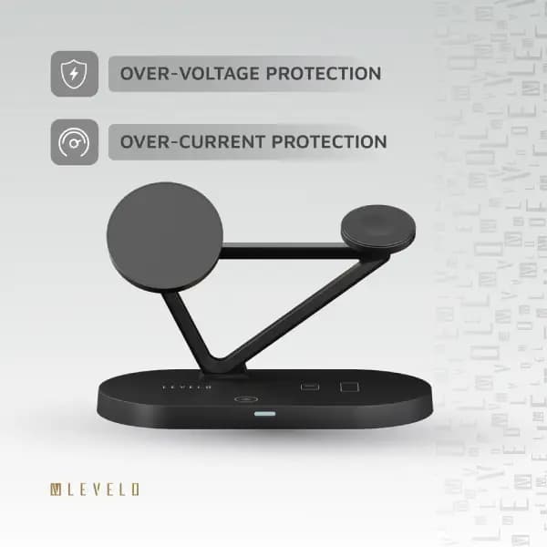 شارژ بی‌سیم ۵ در ۱ لولو مدل Levelo Premio 5 In 1 Wireless Charging Pad — تصویر ۵