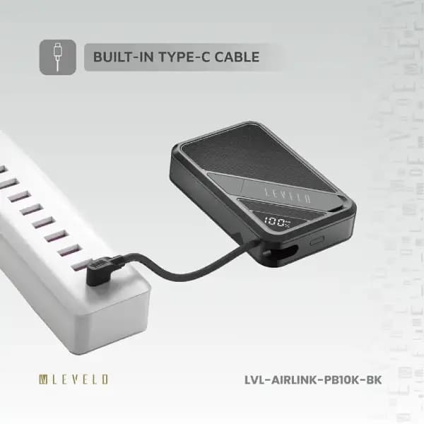 پاوربانک 10000 هزار مگ سیف لولو مدل Levelo AirLink 10000mAh MagSafe Power Bank — تصویر ۴