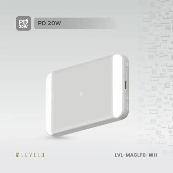 پاوربانک 8000 هزار مگ سیف لولو مدل Levelo MagLight Portable Power Bank 8000mAh — تصویر ۳