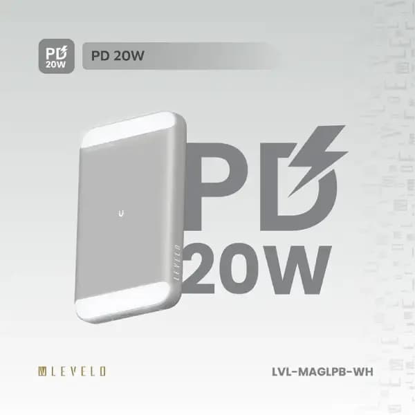 پاوربانک 8000 هزار مگ سیف لولو مدل Levelo MagLight Portable Power Bank 8000mAh — تصویر ۷