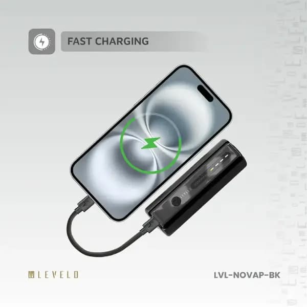 پاوربانک 5000 هزار به همراه چراغ قوه لولو مدل Levelo Nova Pro 5000mAh Power Bank with Flashlight — تصویر ۸