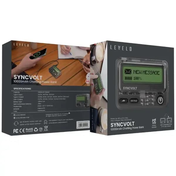 پاوربانک 10000 هزار لولو مدل Levelo Syncvolt 10000mAh Chatting Power Bank — تصویر ۷