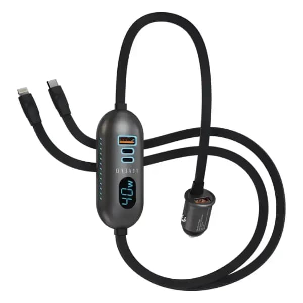شارژر فندکی فست شارژ خودرو لولو مدل Levelo Polix 84W Fast Car Charger