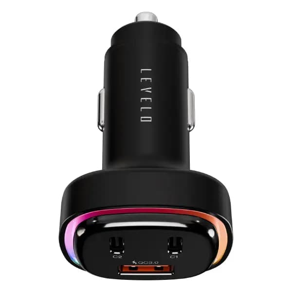 شارژر فندکی 66 وات خودرو مدل Levelo Statique 66W Car Charger — تصویر ۲
