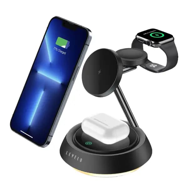 شارژر بیسیم ۳ در ۱ لولو مدل Levelo Sienese 3 In 1 Wireless Charger — تصویر ۴