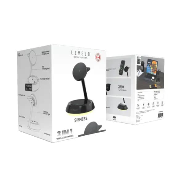 شارژر بیسیم ۳ در ۱ لولو مدل Levelo Sienese 3 In 1 Wireless Charger — تصویر ۵