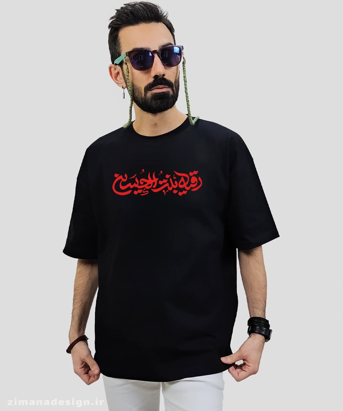 تیشرت لش مردانه و زنانه مذهبی طرح رقیه بنت الحسین کد 765 — تصویر ۲