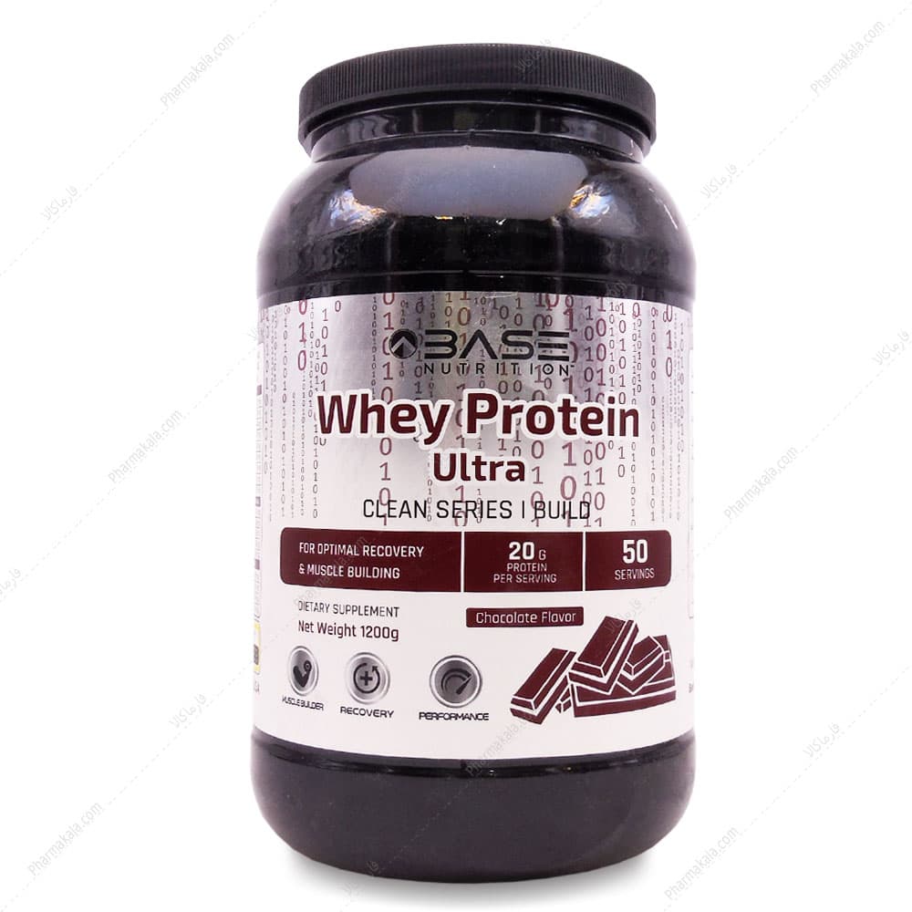 پودر وی پروتئین اولترا Whey Pretein Ultra شکلاتی بیس نوتریشن 1200g