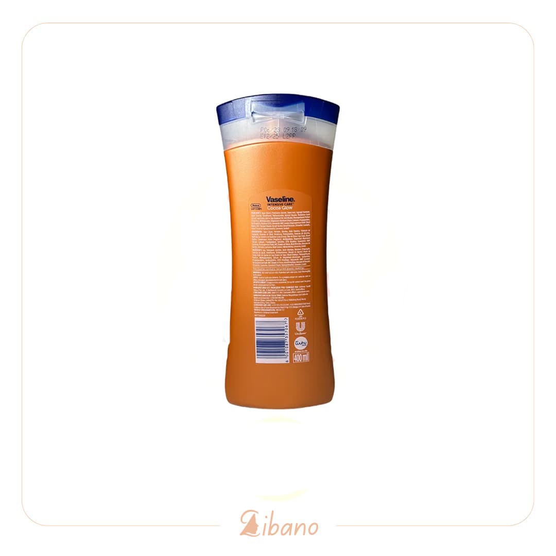 لوسیون بدن وازلین مدل با عصاره کاکائو و شی باتر Cocoa Glow — تصویر ۲
