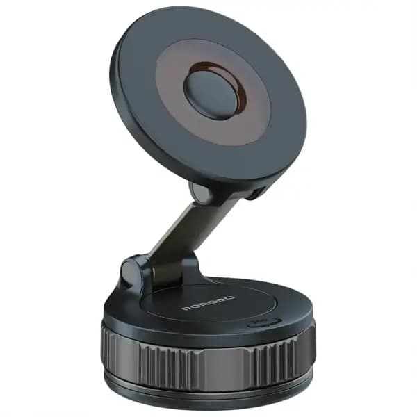 هولدر و نگهدارنده گوشی مغناطیسی خودرو پرودو مدل Porodo Rotarex MagSafe Car Mount with Powerful Suction Base