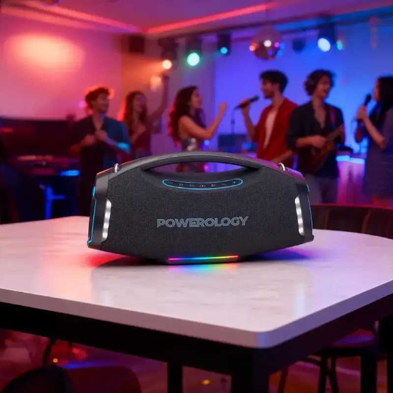 اسپیکر 170 وات بلوتوثی پاورولوژی مدل Powerology Rock RGB PWF9BK — تصویر ۳