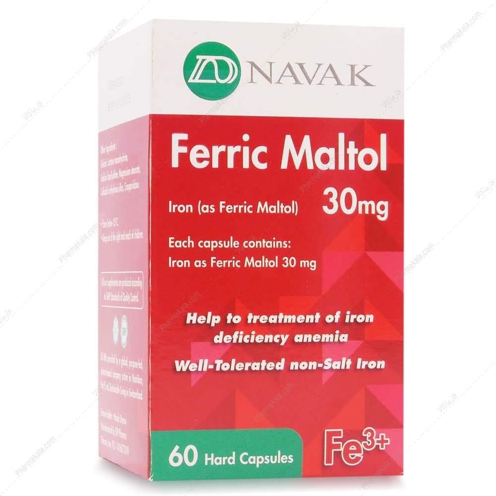 کپسول فریک مالتول Ferric Maltol 30mg ناوک 60 عددی