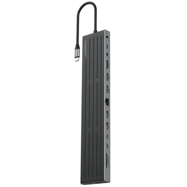 هاب ۱۳ پورت USB-C پاورولوژی مدل Powerology Nexis PWDC4DBBK