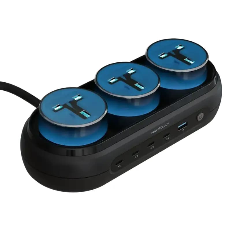 پاور استیشن 160 وات 3 در 1 پاورولوژی مدل Powerology Holix GaN PWHPS413GY