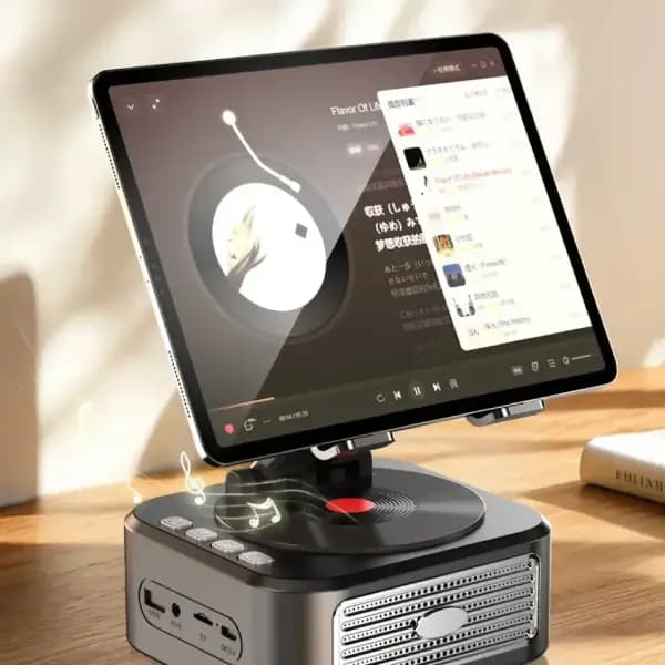 پایه چندمنظوره تبلت به همراه اسپیکر و پاوربانک پرودو مدل Porodo Lifestyle Multifunctional Tablet Stand with Speaker & Power Bank — تصویر ۲