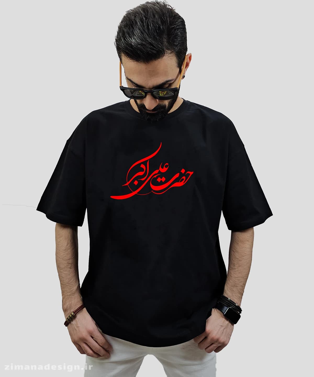تیشرت لش مردانه و زنانه مذهبی طرح حضرت علی اکبر کد 735
