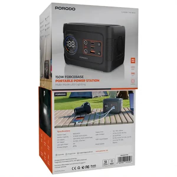 پاوراستیشن 150 وات قابل حمل پرودو مدل Porodo 150W Forcebase Portable Power Station — تصویر ۴