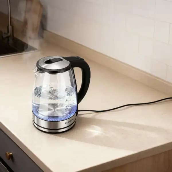 کتری برقی شیشه‌ ای پرودو مدل Porodo Pyro Electric Glass Kettle — تصویر ۴
