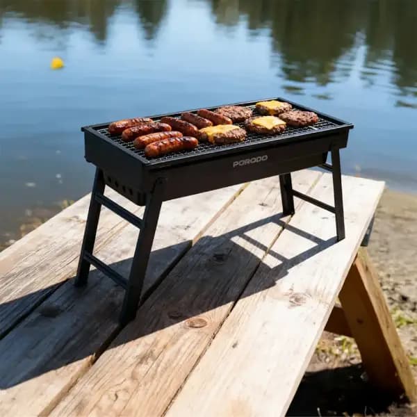 باربیکیو زغالی تاشو قابل حمل پرودو مدل Porodo Lifestyle Portable Folding Large BBQ Grill — تصویر ۲