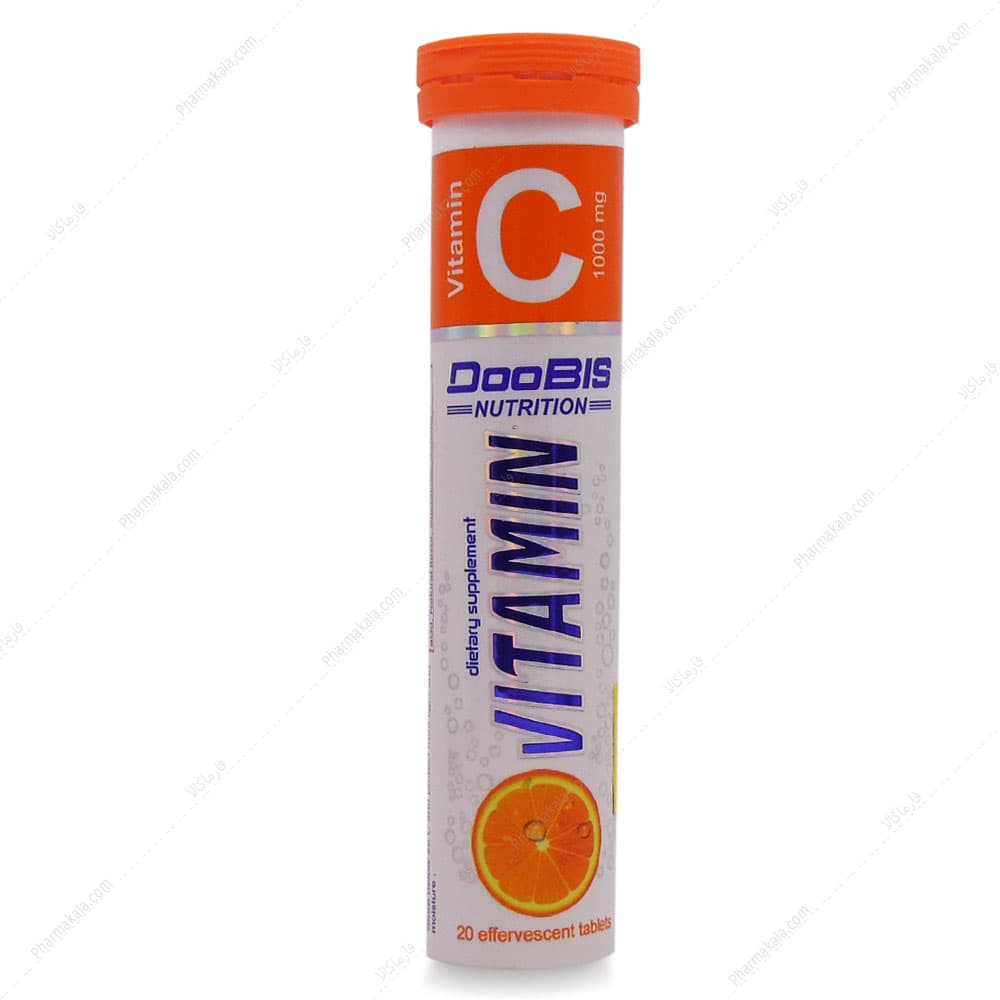 قرص جوشان ویتامین ث VITAMIN C 1000 پرتقالی دوبیس 20 عددی