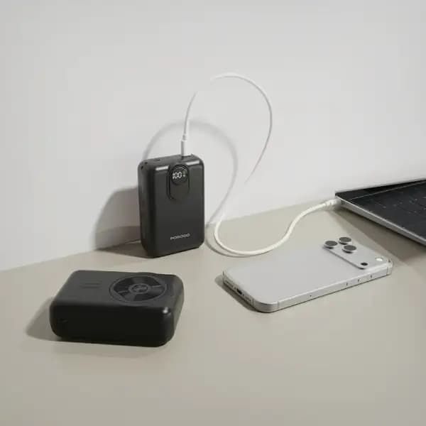 پاوربانک 20 هزار مگ سیف پرودو مدل Porodo Magnex 20000mAh MagSafe with USB-C & Lightning Port — تصویر ۴