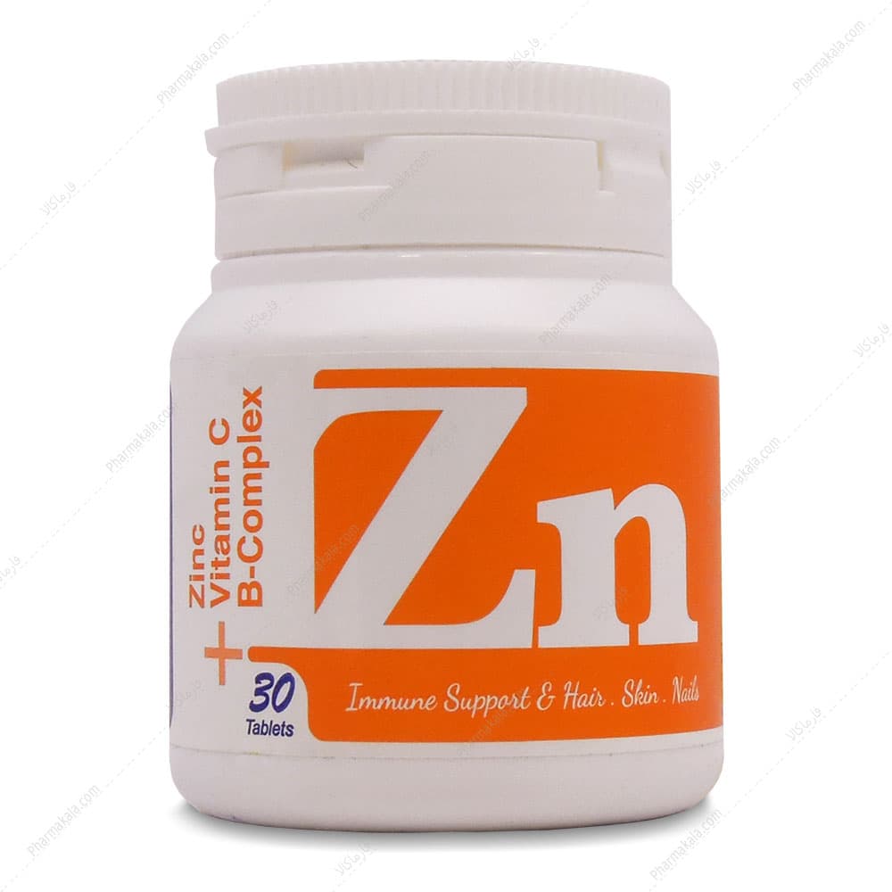 قرص روی ویتامین ث و ب کمپلکس Zinc C B Complex نوتری پاد 30 عددی