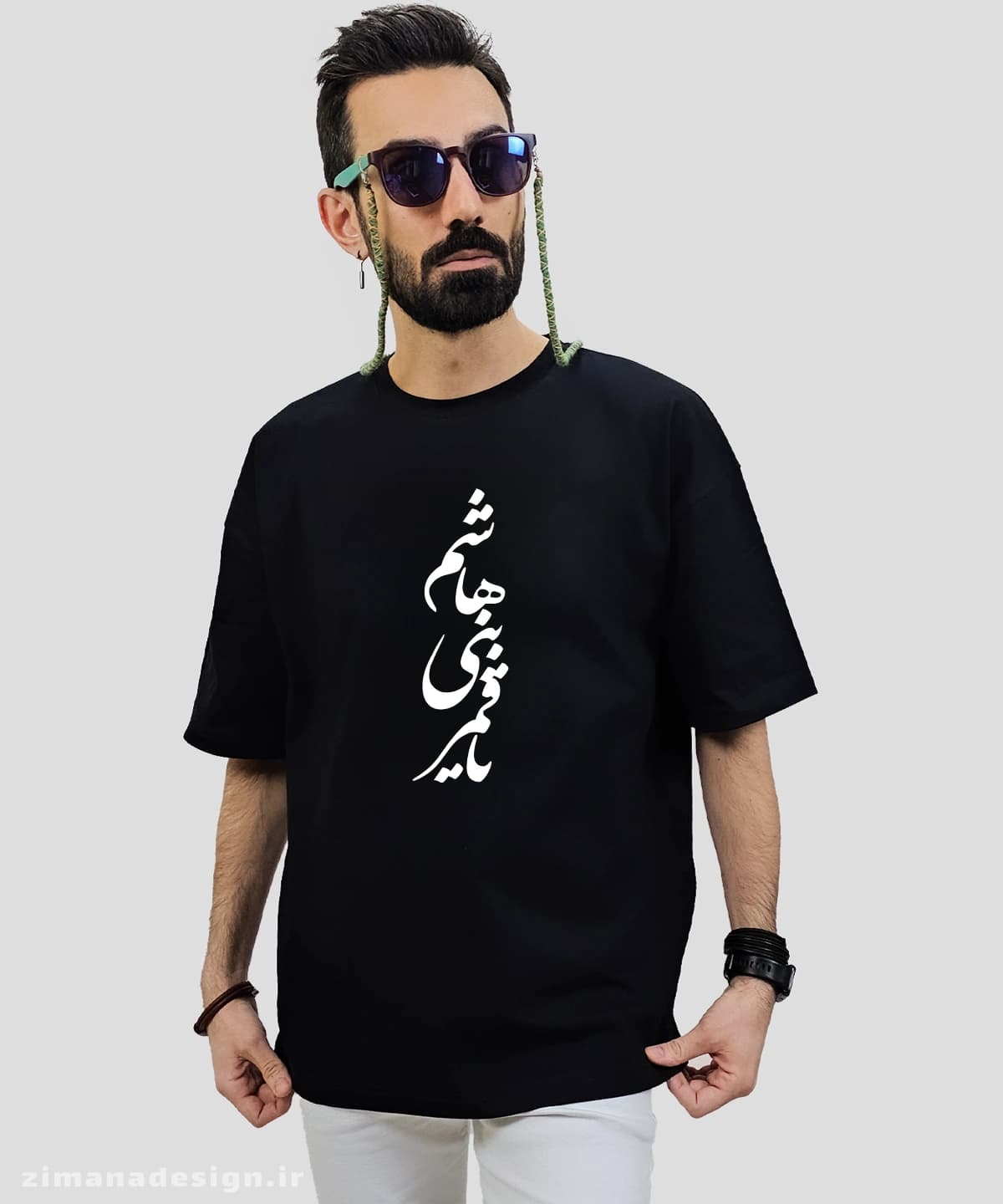 تیشرت لش مردانه و زنانه مذهبی طرح یا قمر بنی هاشم کد 714