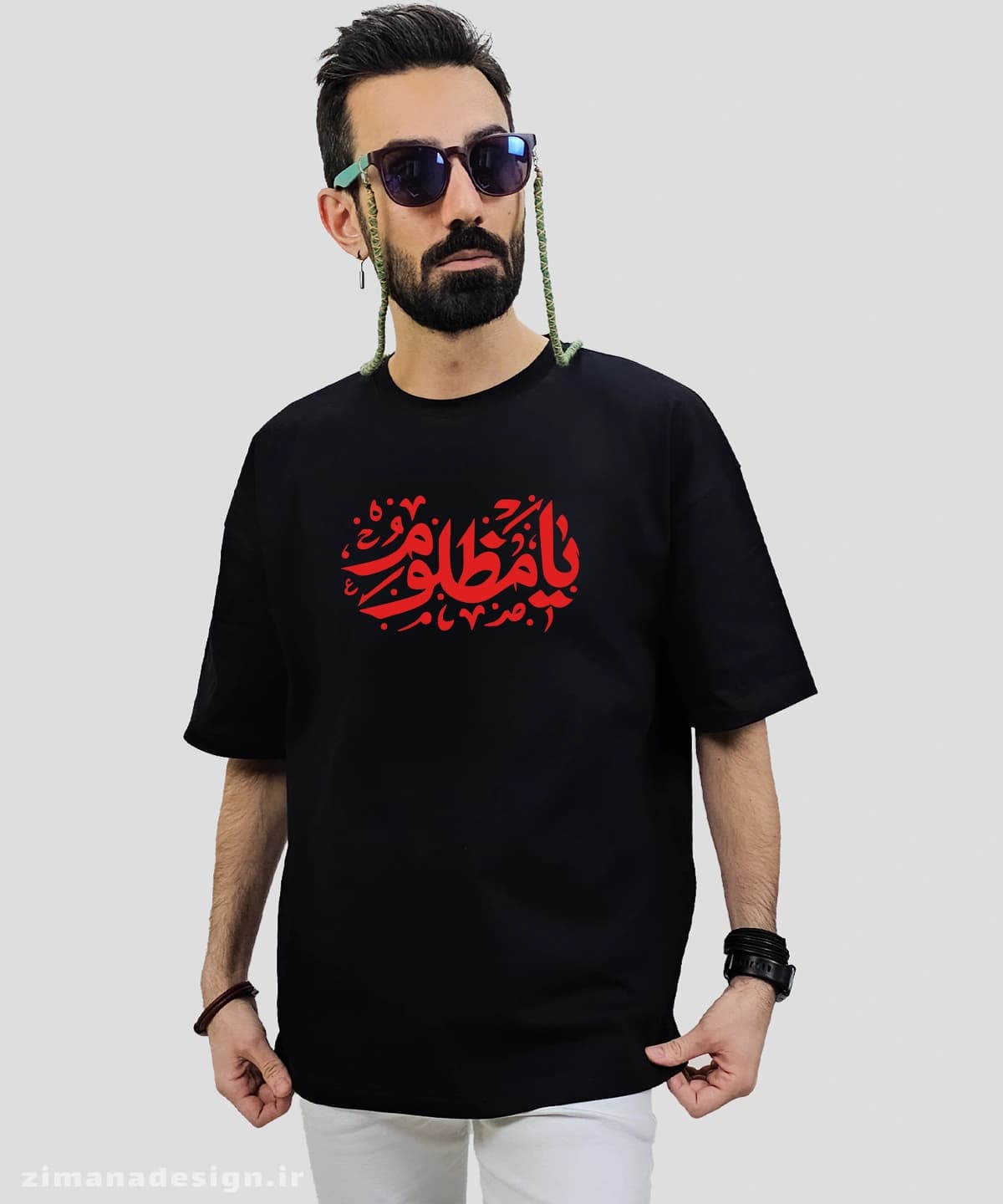تیشرت لش مردانه و زنانه مذهبی امام حسین طرح یا مظلوم کد 702 — تصویر ۲