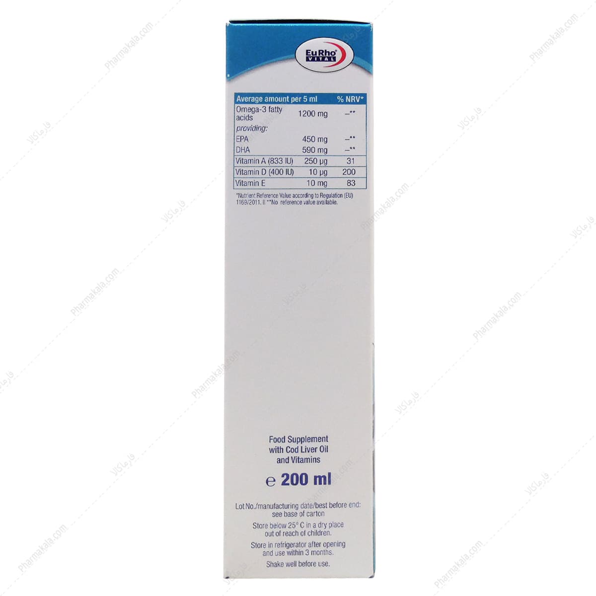 شربت امگا 3 پلاس یوروویتال 200ml — تصویر ۲
