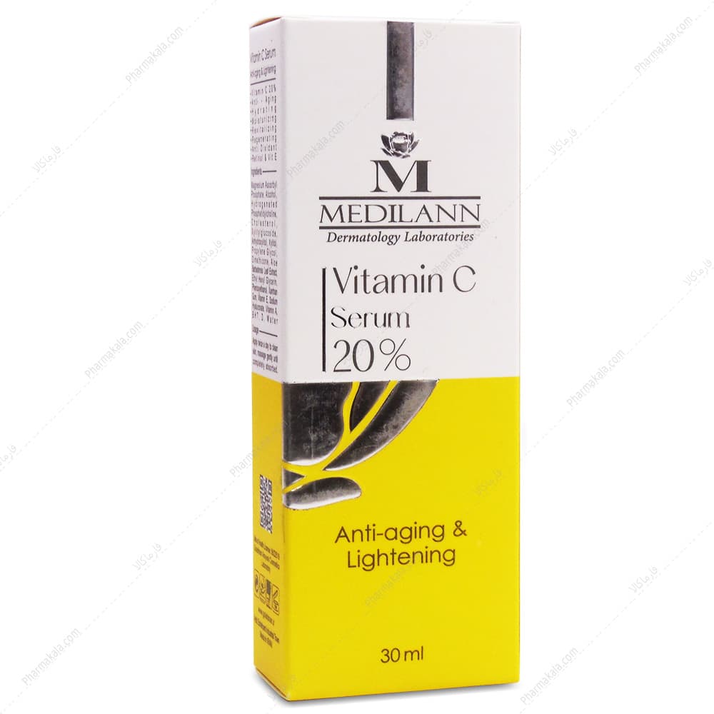 سرم روشن کننده و کاهش دهنده چروک ویتامین ث مدیلن 30ml