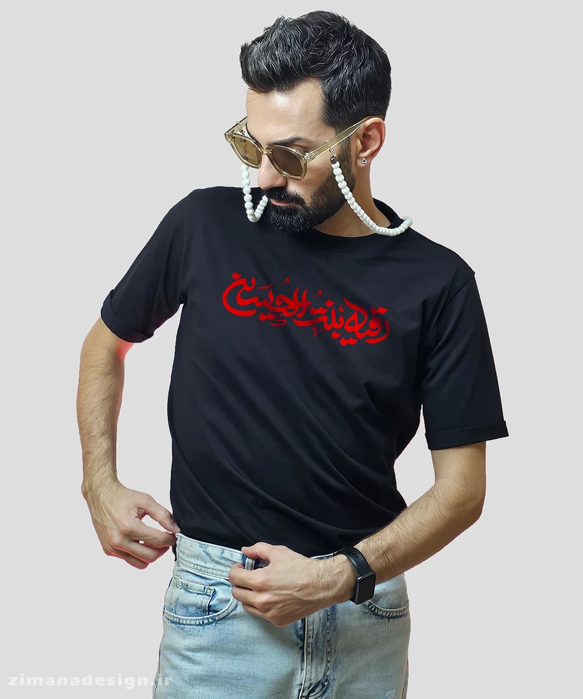 تیشرت مردانه و زنانه مذهبی طرح رقیه بنت الحسین کد 765