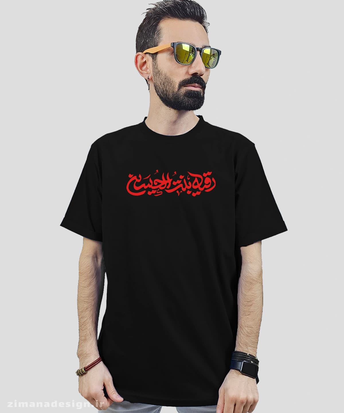 تیشرت مردانه و زنانه مذهبی طرح رقیه بنت الحسین کد 765 — تصویر ۲