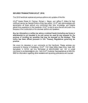 دانلود کتاب Secured Transactions, 2016 – معاملات امن، 2016