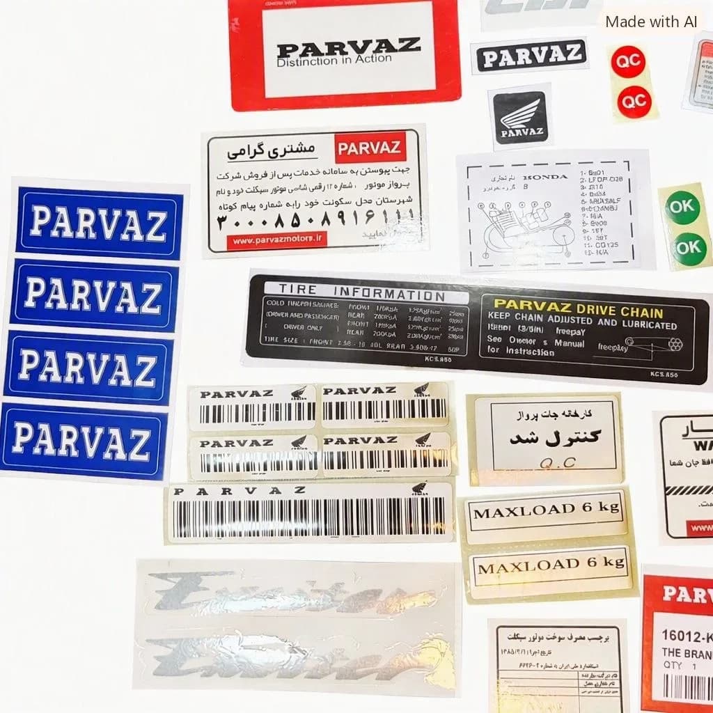پک کامل برچسب موتور — تصویر ۲