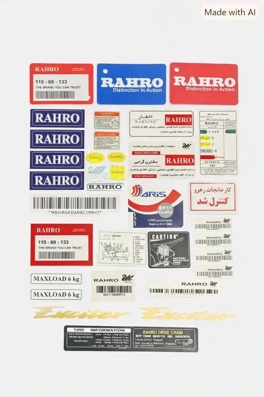 پک کامل برچسب موتور