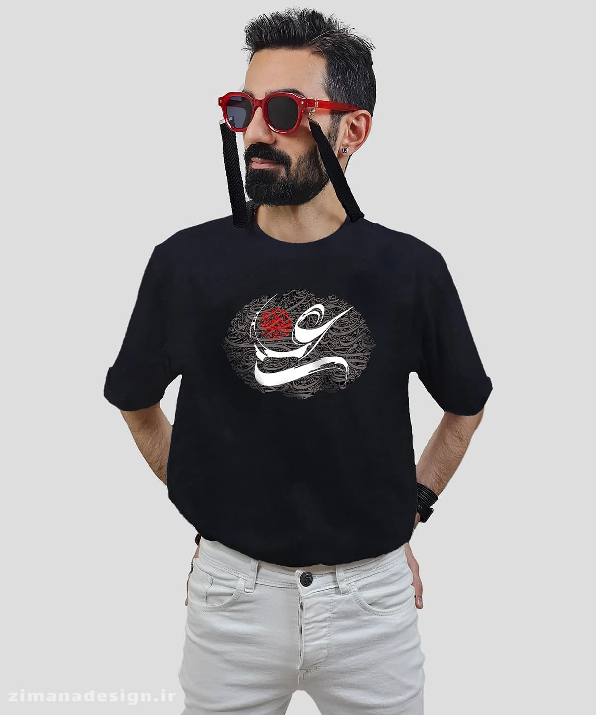تیشرت مردانه و زنانه مذهبی طرح علی (ع) کد 751
