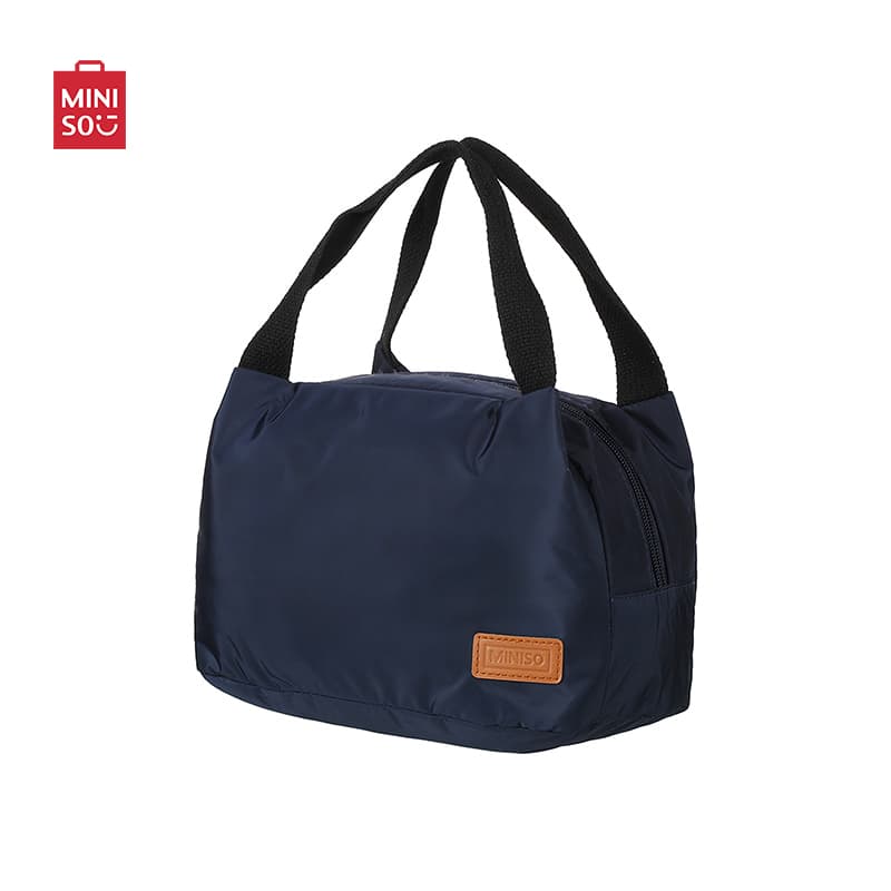کیف جعبه غذا مینیسو، مدل Miniso Solid Color Lunch Bag Blue، سرمه ای — تصویر ۲