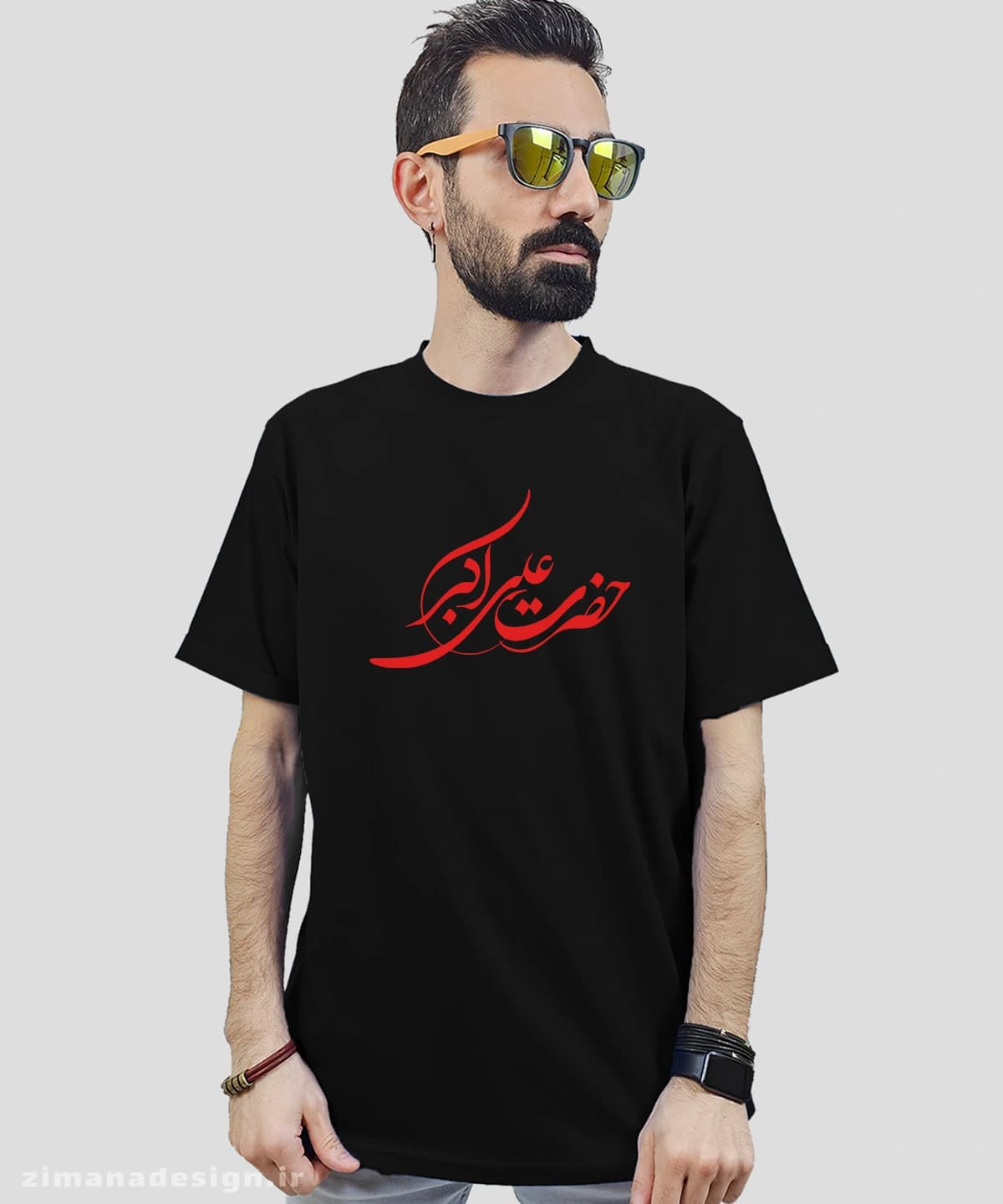 تیشرت مردانه و زنانه مذهبی طرح حضرت علی اکبر کد 735 — تصویر ۲