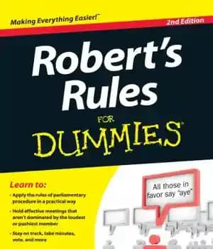 دانلود کتاب Robert’s rules for dummies – قوانین رابرت برای آدمک ها