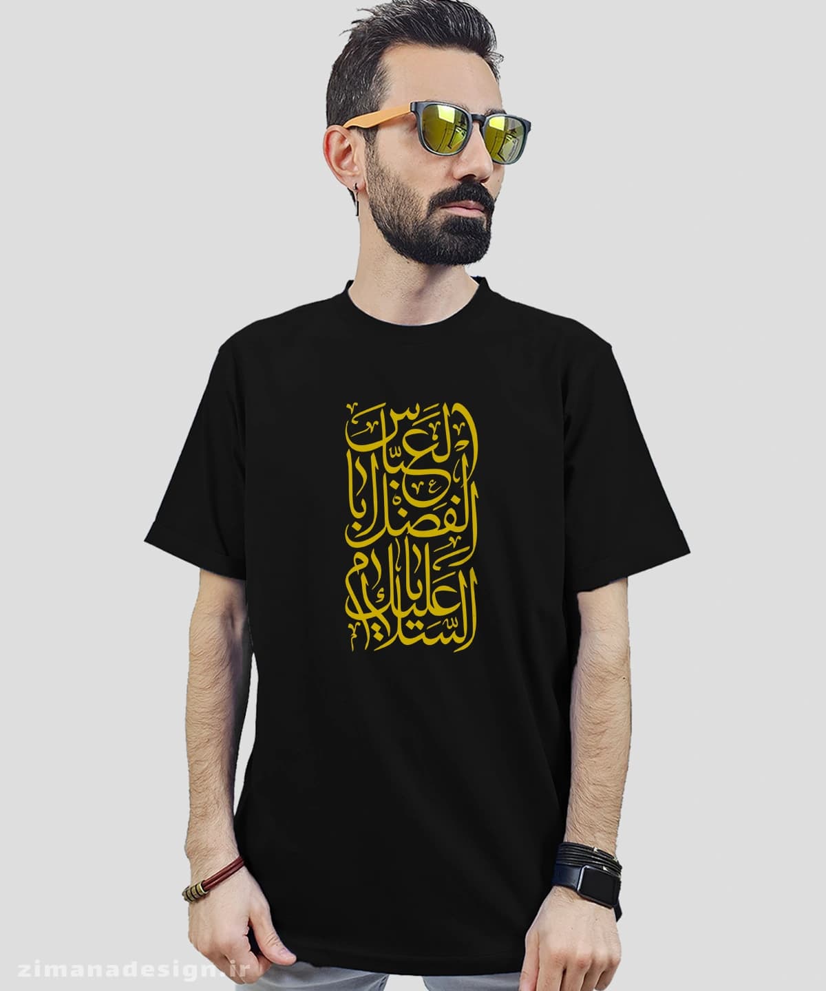 تیشرت مردانه و زنانه مذهبی طرح السلام علیک یا اباالفضل العباس کد 729 — تصویر ۳