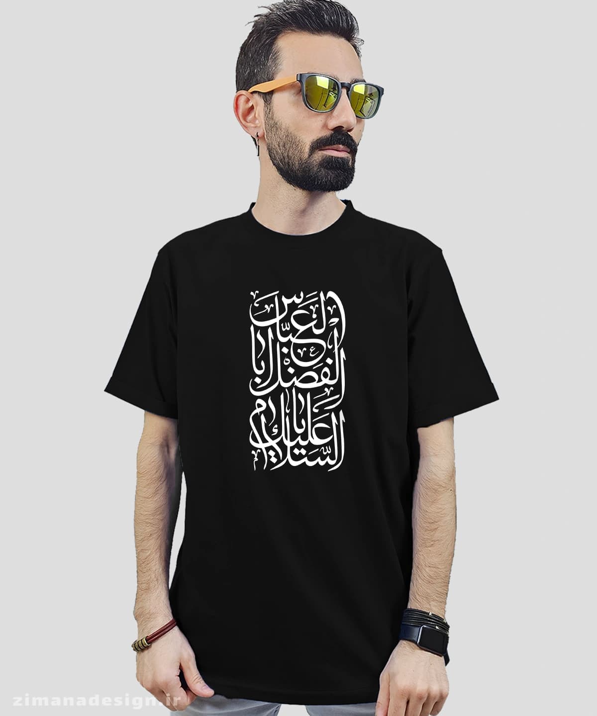 تیشرت مردانه و زنانه مذهبی طرح السلام علیک یا اباالفضل العباس کد 729 — تصویر ۴