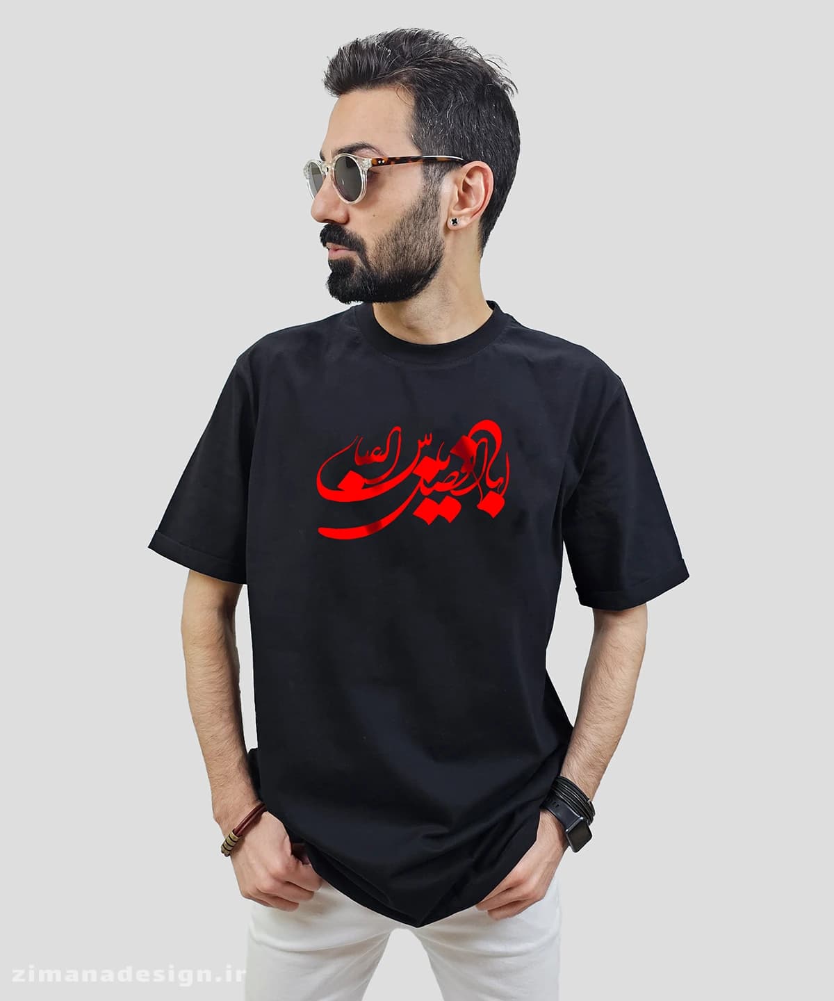تیشرت مردانه و زنانه مذهبی طرح یا اباالفضل عباس کد 722