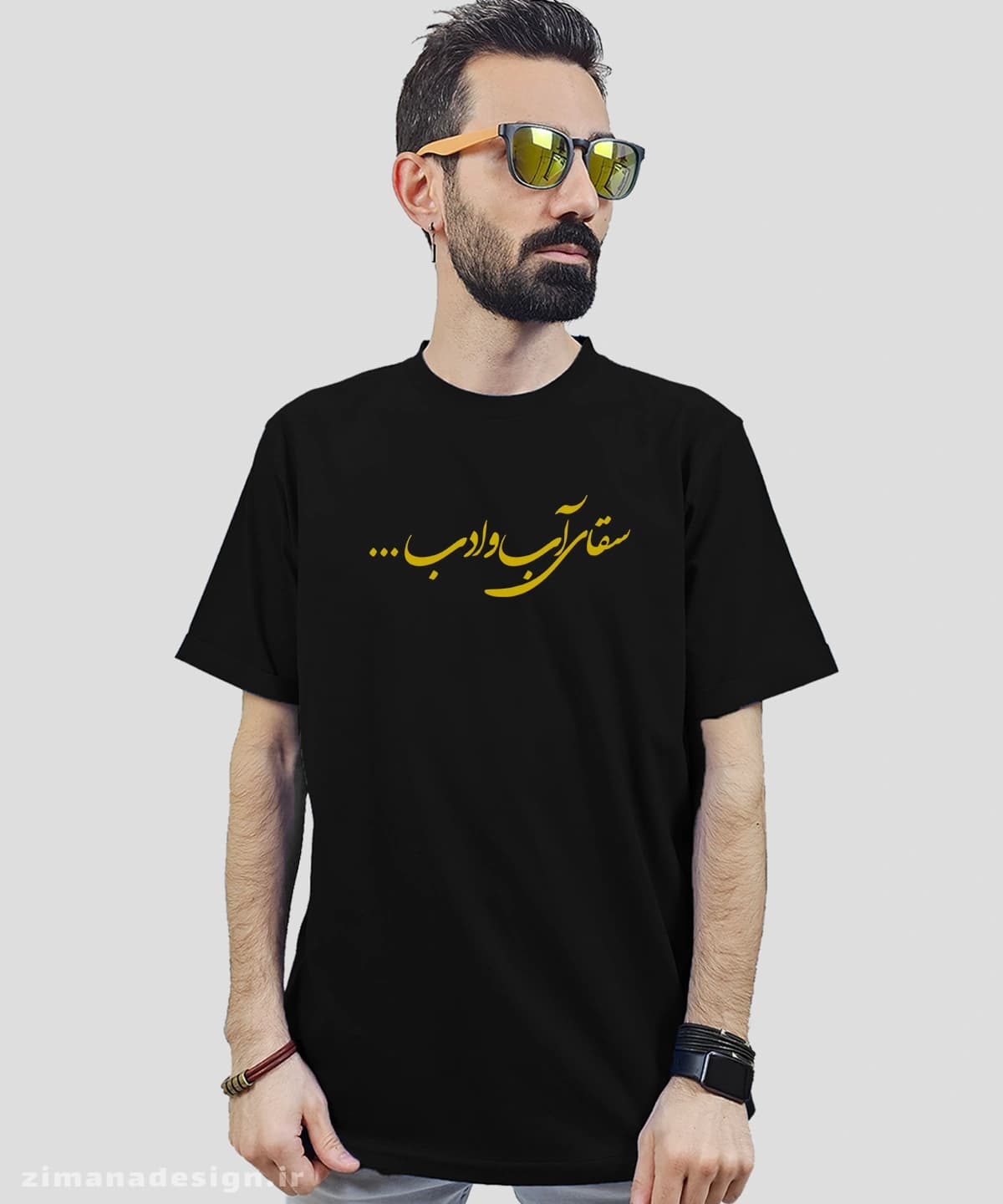 تیشرت مردانه و زنانه مذهبی طرح سقای آب و ادب … کد 720