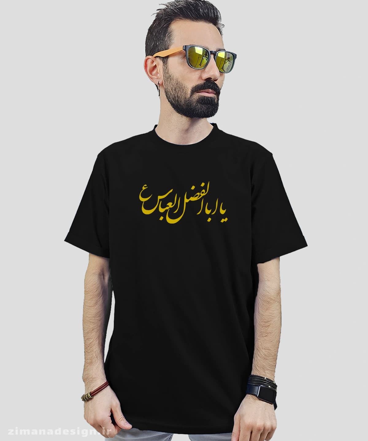 تیشرت مردانه و زنانه مذهبی طرح یا اباالفضل عباس (ع) کد 716 — تصویر ۲