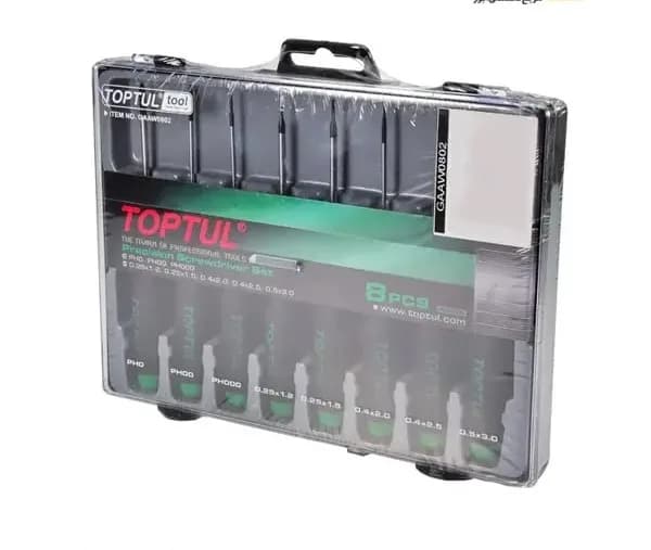ست پیچ گوشتی ساعتی8 عددی تاپ تول مدل GAAW0802 — تصویر ۵